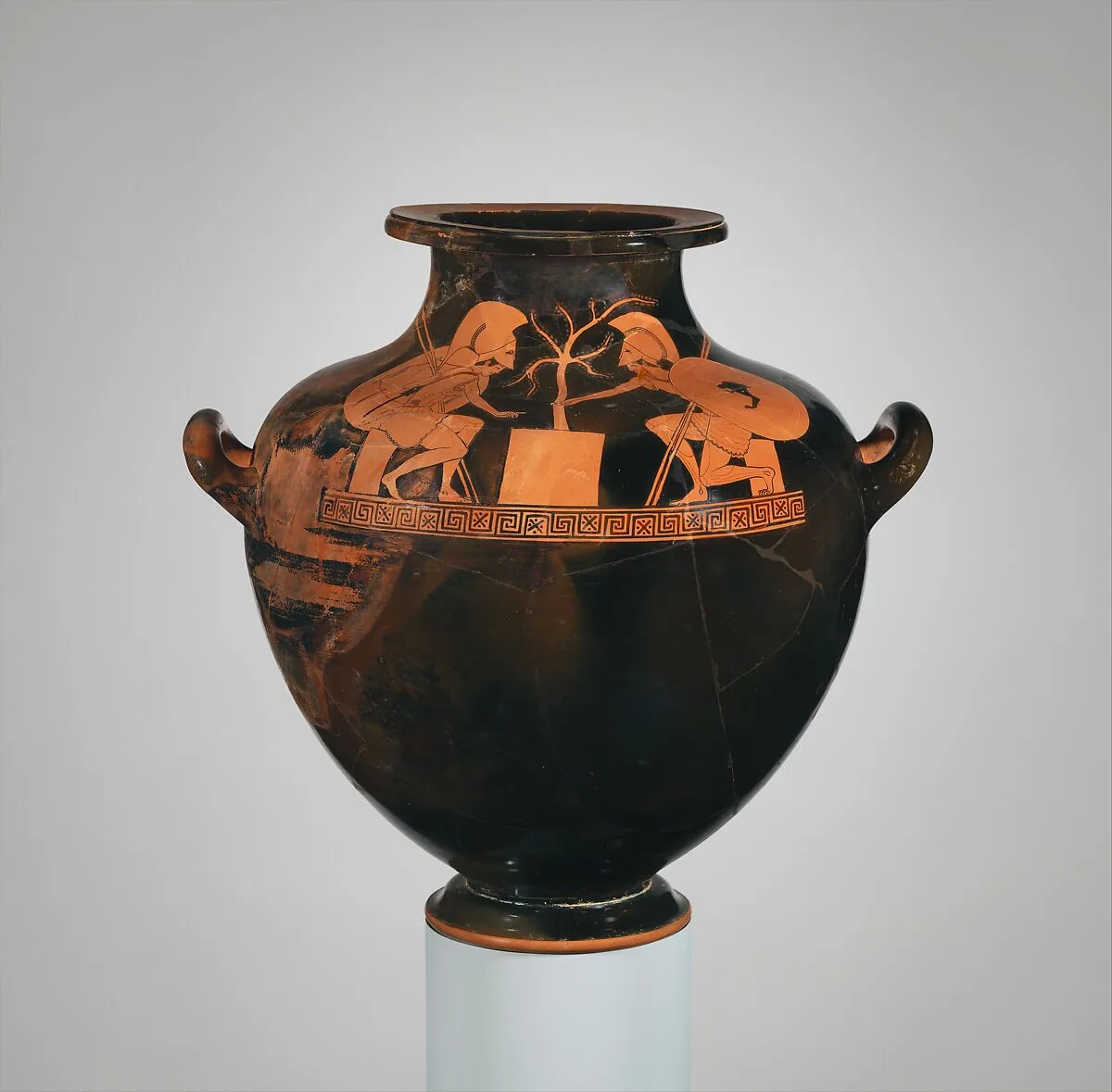 Terracotta hydria: kalpis (water jar) — Berlin Painter