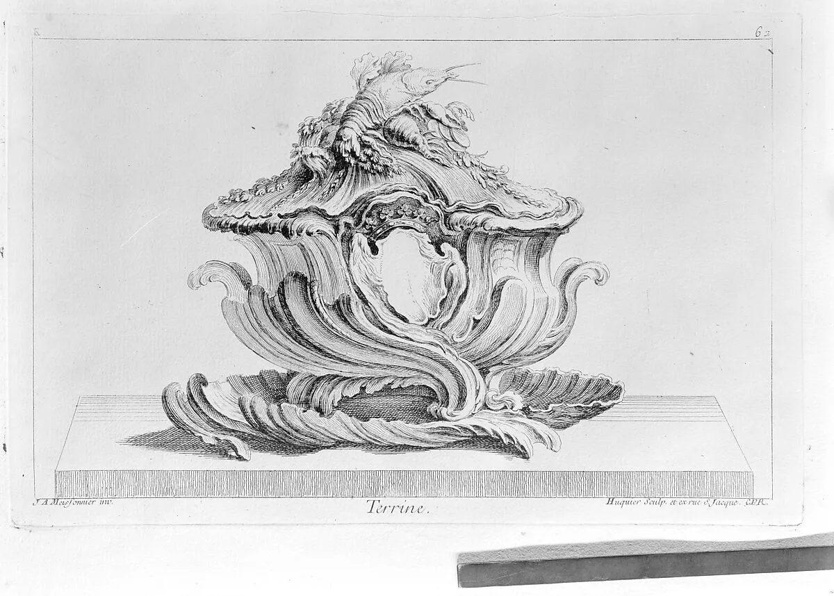 Design for a Surtout and a Tureen — Juste Aurèle Meissonnier