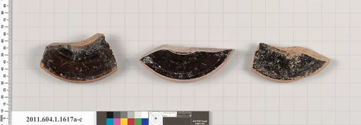 Terracotta fragments of kylikes (drinking cups)