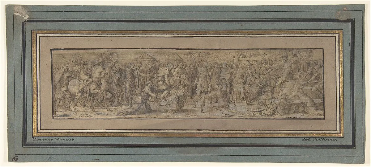 Cassandra preventing Deiphobe from killing Paris — Jean Cousin the Elder