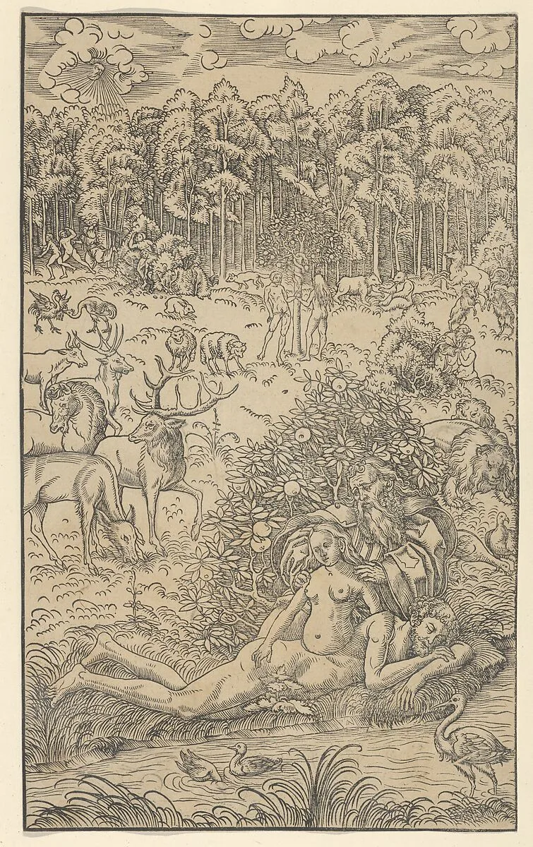 The Creation of Eve — Lucas Cranach the Younger and Workshop