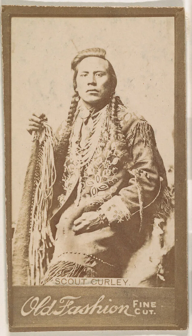 Scout Curley, from the Indian Chiefs series (N681) promoting Old Fashion Fine Cut Tobacco — Unknown