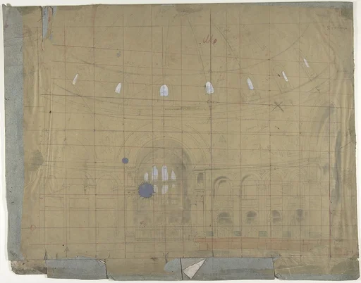 Design for a Stage Set at the Opéra, Paris: Church Interior