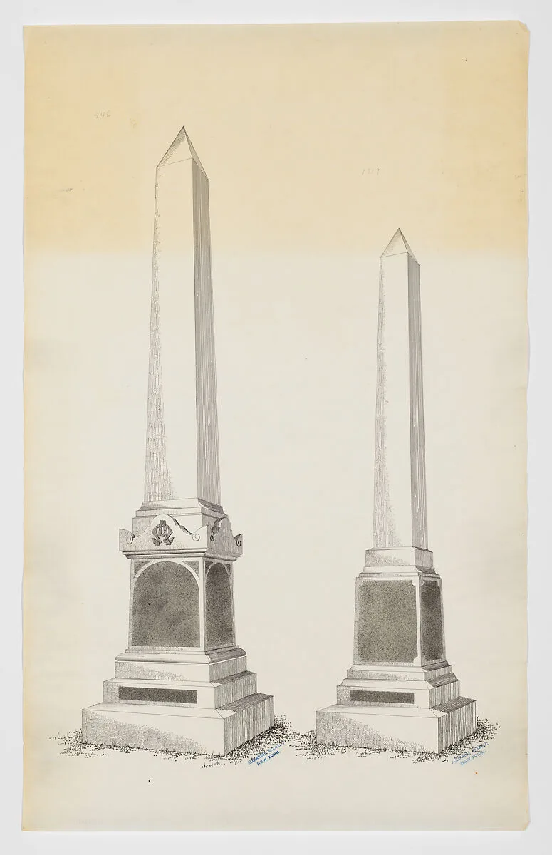 Two Obelisk Grave Monuments, Nos. 946, 1319 — Alexander Maxwell