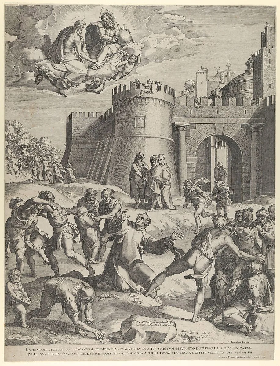 The Martyrdom of St Stephen — Cornelis Cort|Marcello Venusti