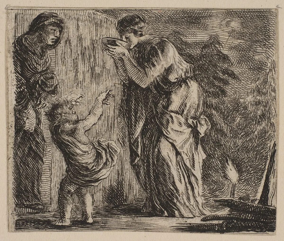 Ceres, from 'Game of Mythology' (Jeu de la Mythologie) — Stefano della Bella|Jean Desmarets de Saint-Sorlin|Henri Le Gras|Louis XIV, King of France|Cardinal Jules Mazarin