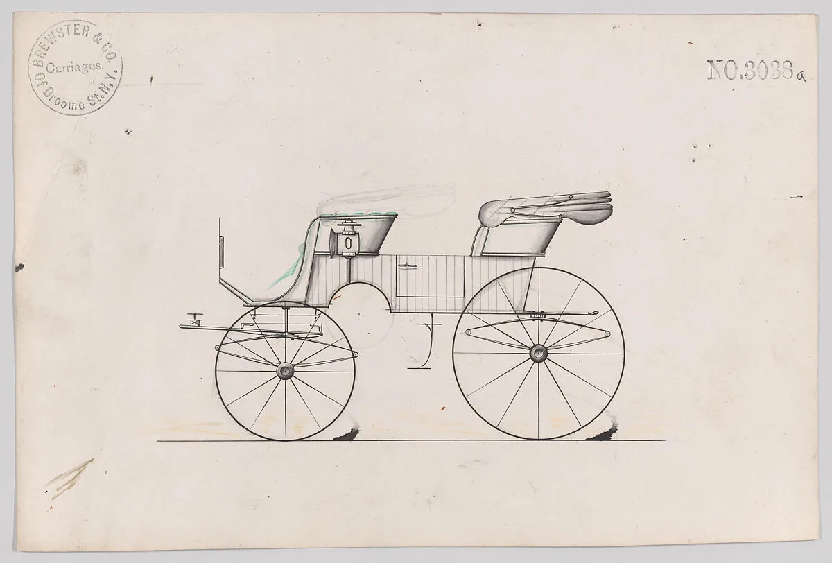 Design for 2 seat Phaeton, no. 3038a — Brewster & Co.