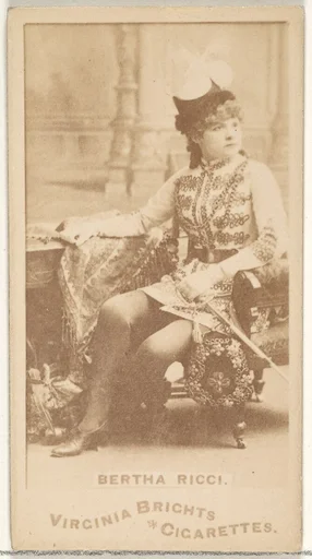 Bertha Ricci, from the Actors and Actresses series (N45, Type 1) for Virginia Brights Cigarettes