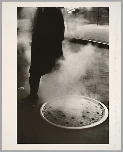 Man Near Manhole, Times Square, New York City
