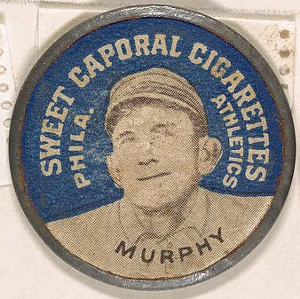 Murphy, Philadelphia Athletics (blue), from the Domino Discs series (PX7), issued by Kinney Brothers — Kinney Brothers Tobacco Company