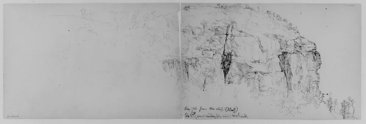 Pine Cliff, Mohonk, 1871 (from Sketchbook) — Daniel Huntington