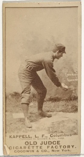 Henry "Heinie" Kappel, Left Field, Cleveland, from the Old Judge series (N172) for Old Judge Cigarettes