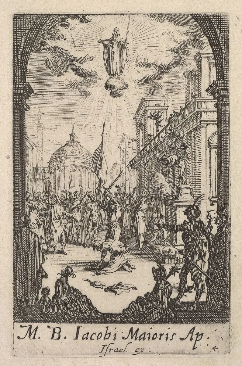 Martyrdom of Saint James the Greater, from the series 'The little apostles' (Les petits apôtres) — Jacques Callot|Israël Henriet