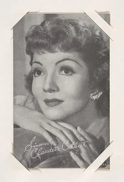 Claudette Colbert from Movie Stars Exhibit Cards series (W401) — Unknown