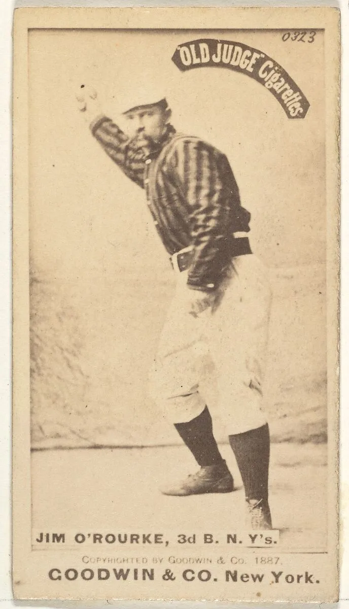 James Henry O'Rourke, 3rd Base, New York, from the Old Judge series (N172) for Old Judge Cigarettes — Goodwin & Company