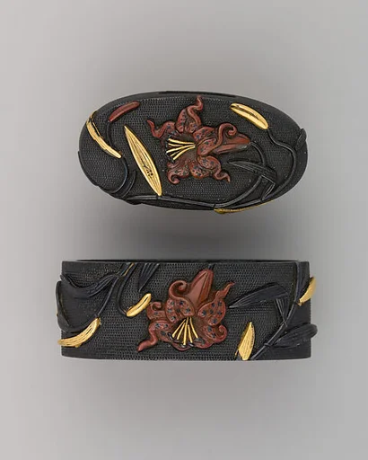 Sword-Hilt Collar and Pommel (Fuchigashira)