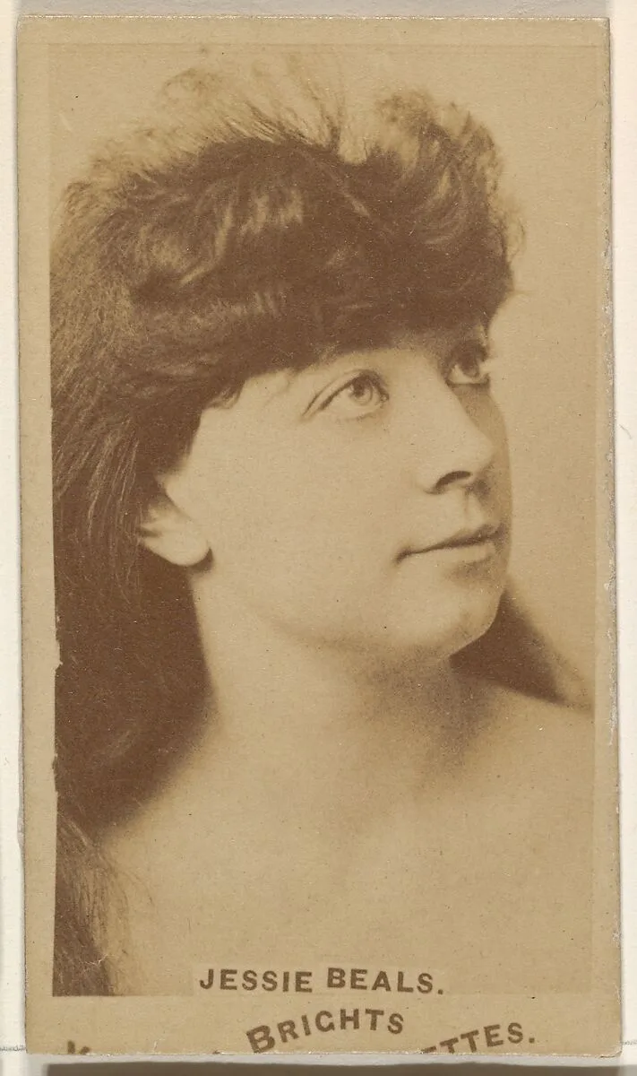Jessie Beals, from the Actors and Actresses series (N45, Type 1) for Virginia Brights Cigarettes — Allen & Ginter