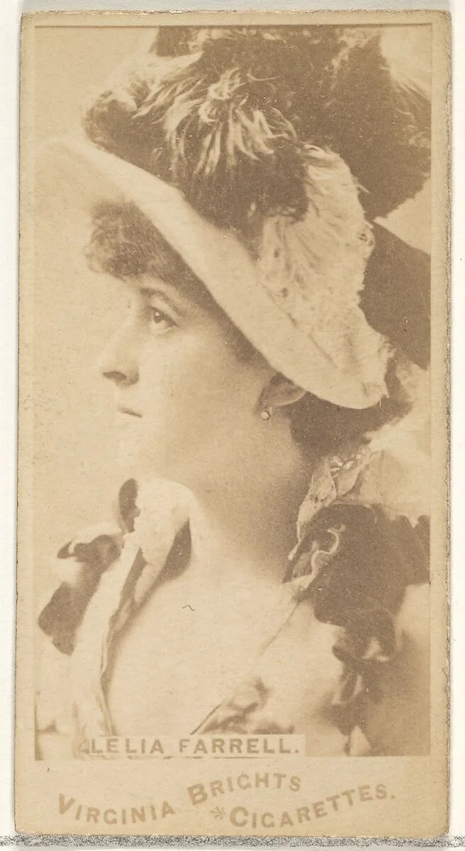 Leila Farrell, from the Actors and Actresses series (N45, Type 1) for Virginia Brights Cigarettes — Allen & Ginter