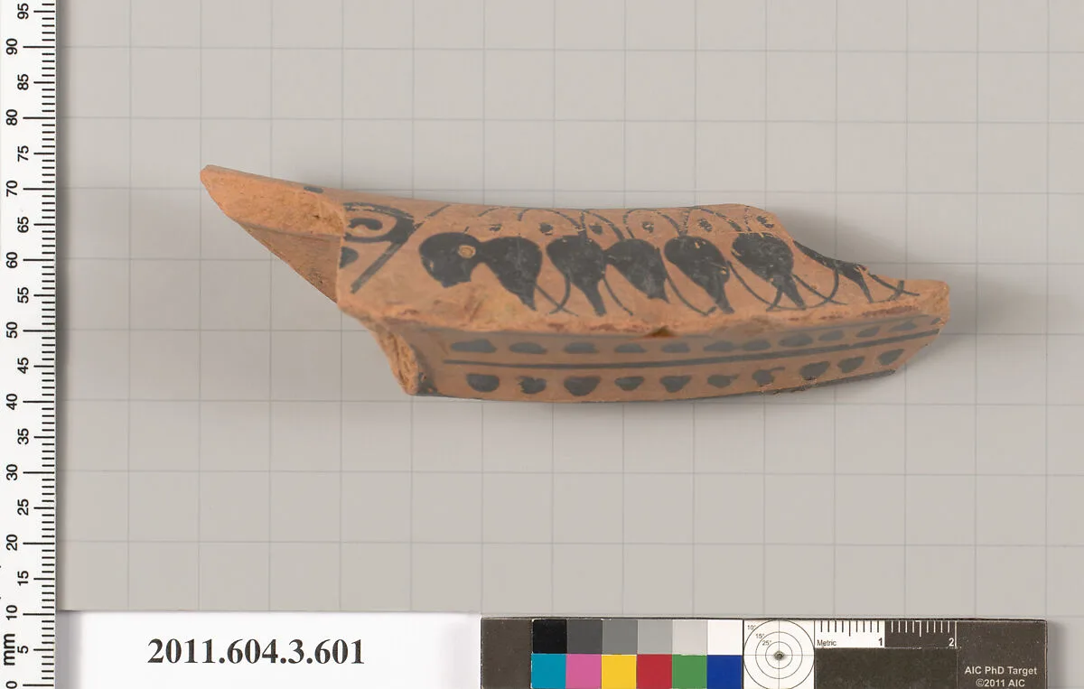 Terracotta fragment of a column-krater (bowl for mixing wine and water) — Unknown