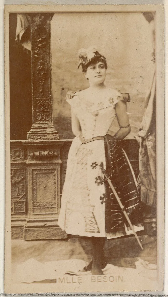 Mlle. Besoin, from the Actors and Actresses series (N45, Type 8) for Virginia Brights Cigarettes — Allen & Ginter
