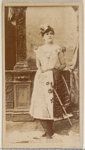 Mlle. Besoin, from the Actors and Actresses series (N45, Type 8) for Virginia Brights Cigarettes