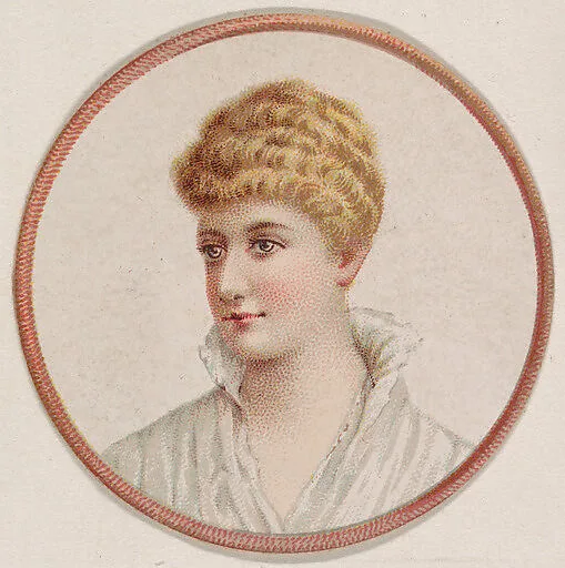 Portrait of woman, from the Novelties series (N228, Type 2) issued by Kinney Bros. — Kinney Brothers Tobacco Company