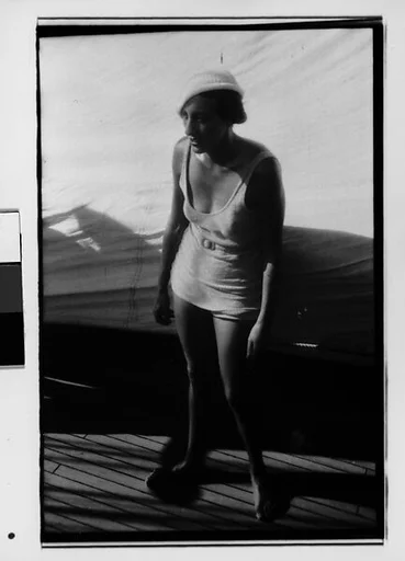 [One 35mm Film Frame: South Seas: Isabelle Jennings Aboard the Cressida]