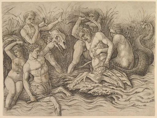 Battle of the Sea Gods (right portion of frieze)
