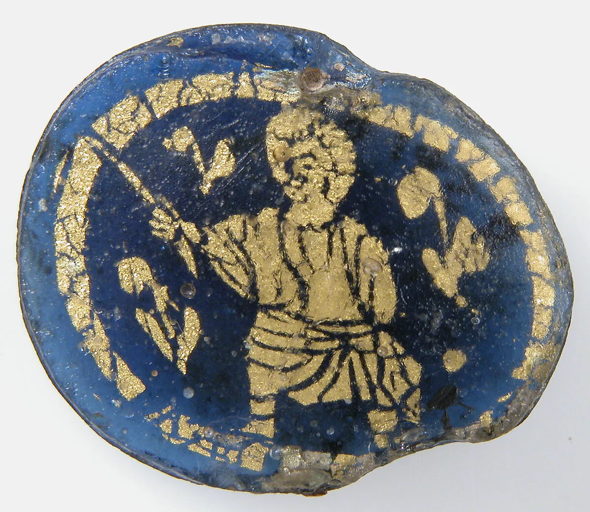 Gold Glass Medallion with Christ as a Miracle Worker — Unknown