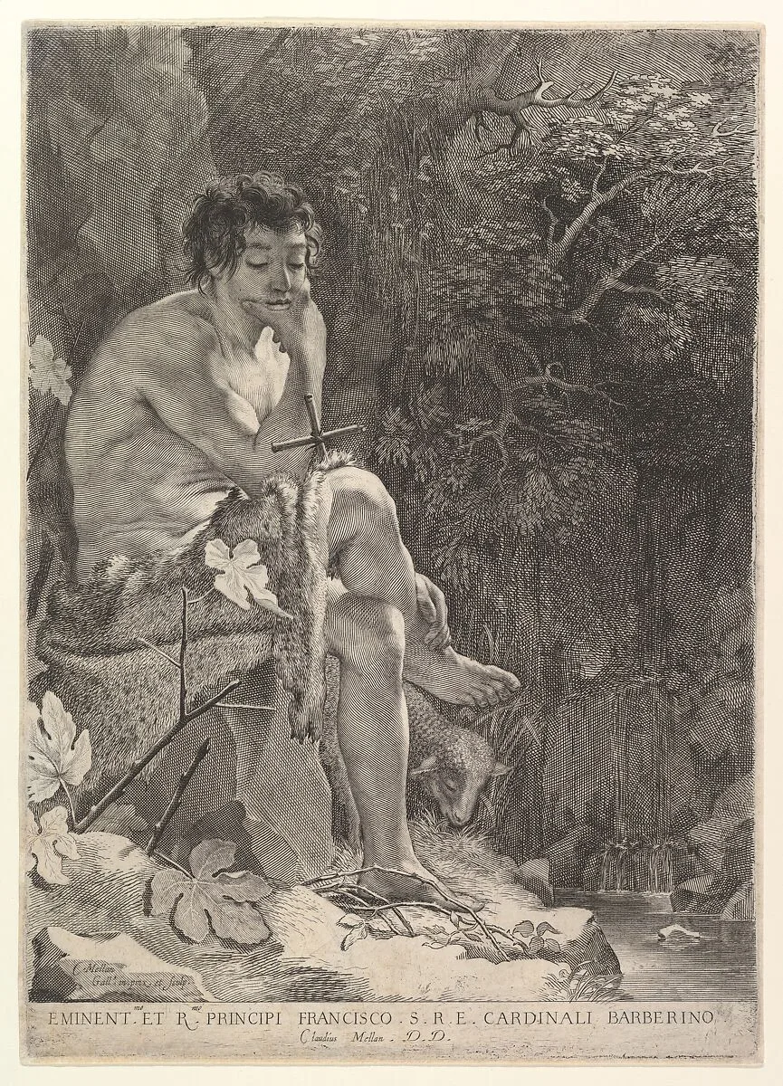 St. John the Baptist in the Wilderness — Claude Mellan