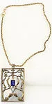Wiener Werkstätte pendant & chain in an original box — Wiener Werkstätte