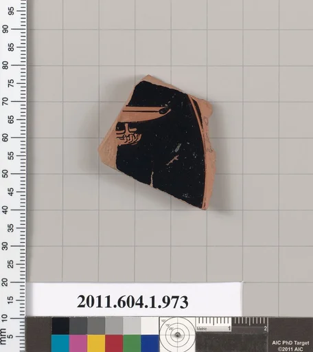 Terracotta fragment of a kylix (drinking cup)