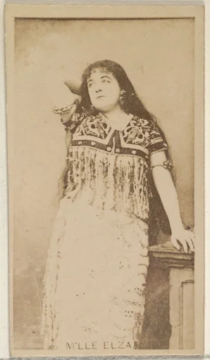 M'lle Elza, from the Actors and Actresses series (N45, Type 8) for Virginia Brights Cigarettes