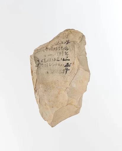 Ostracon with hieratic inscription