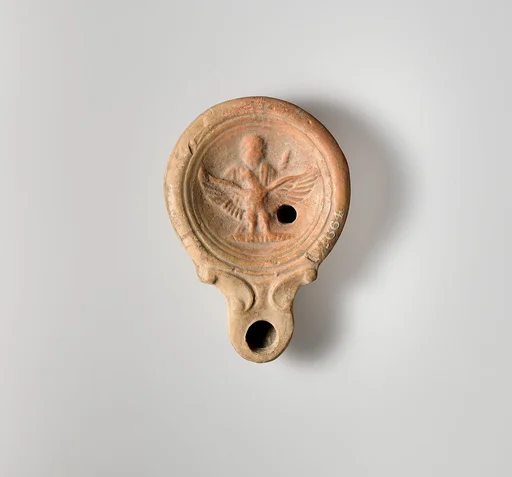 Terracotta oil lamp