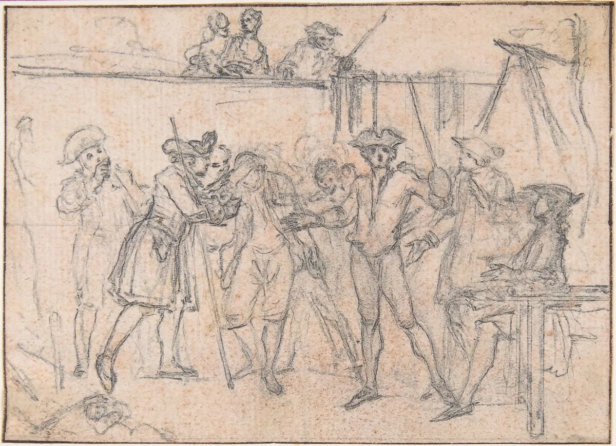 Study for an Engraving of "Songs in the Opera of Flora" — Hubert François Gravelot