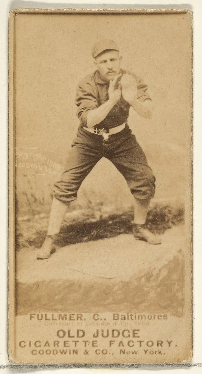 Fullmer, Catcher, Baltimore Orioles, from the Old Judge series (N172) for Old Judge Cigarettes — Goodwin & Company