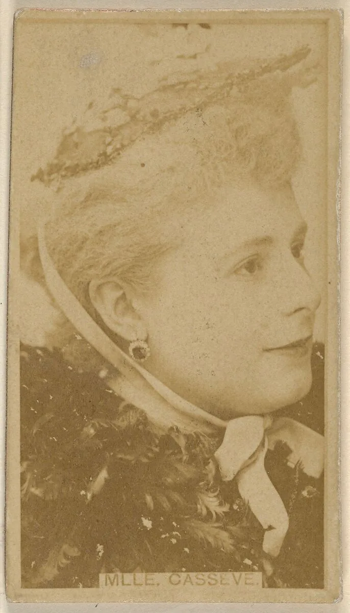 Mlle. Casseve, from the Actors and Actresses series (N45, Type 8) for Virginia Brights Cigarettes — Allen & Ginter