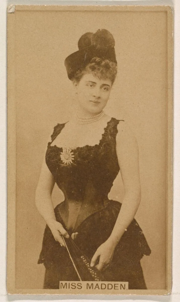 Miss Madden, from the Actresses series (N245) issued by Kinney Brothers to promote Sweet Caporal Cigarettes — Kinney Brothers Tobacco Company