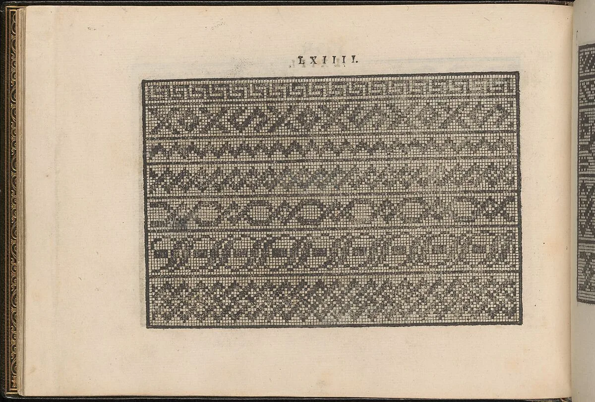 La Vera Perfettione del Disegno di varie sorti di recami, page 32 (verso) — Giovanni Ostaus|Giuseppe Salviati (Giuseppe Porta, called Il Salviati)