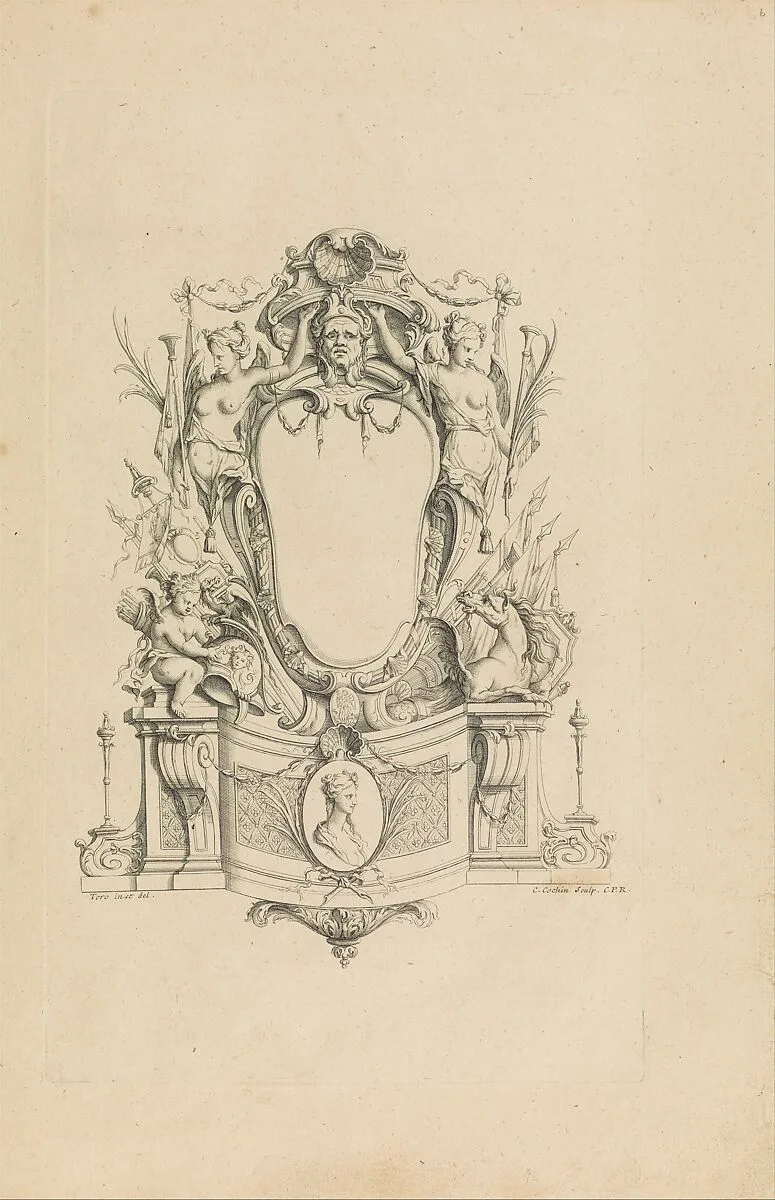 Cartouches Nouvellement Inventez par J.B. Toro — Jean Bernard Toro|Charles Nicolas Cochin I|Jacques-Nicolas Le Pas Dubuisson