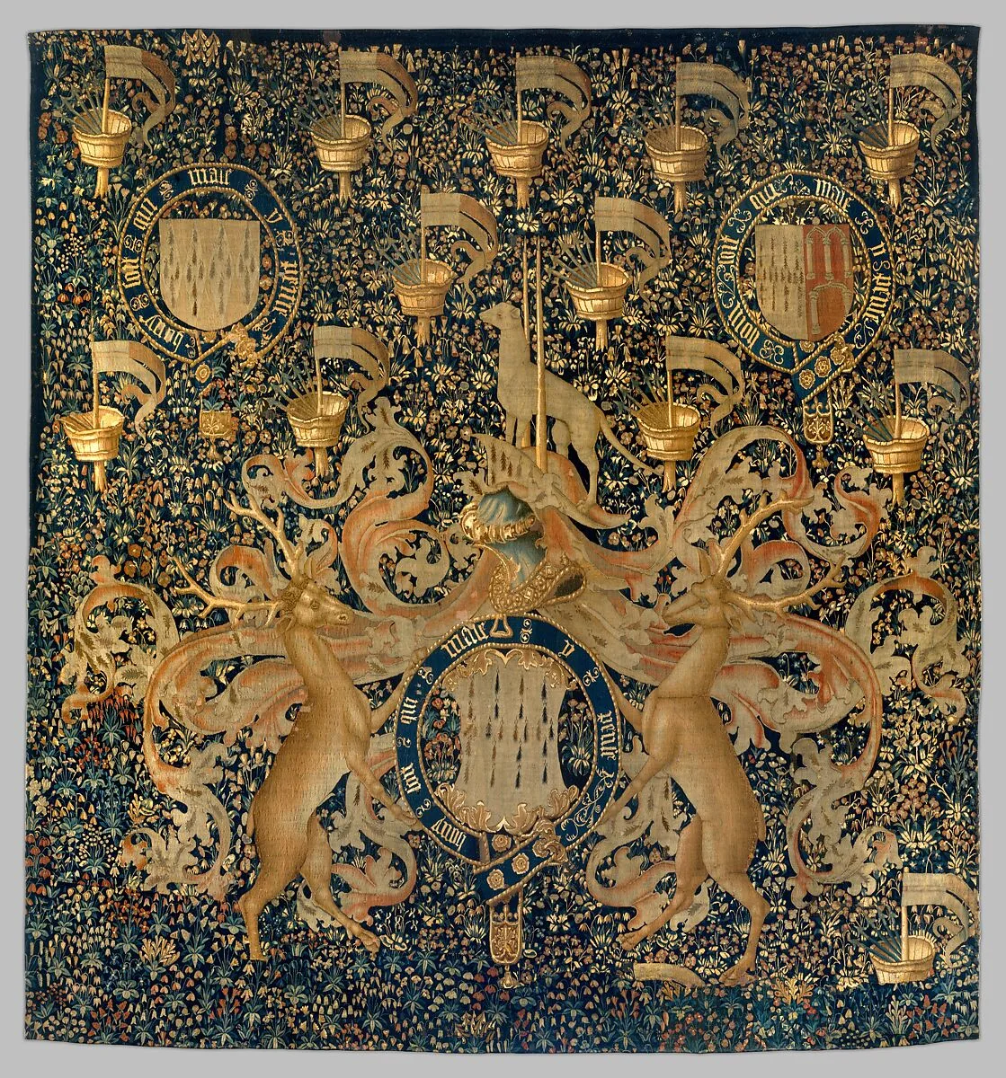 Tapestry with Armorial Bearings and Badges of John, Lord Dynham — Unknown