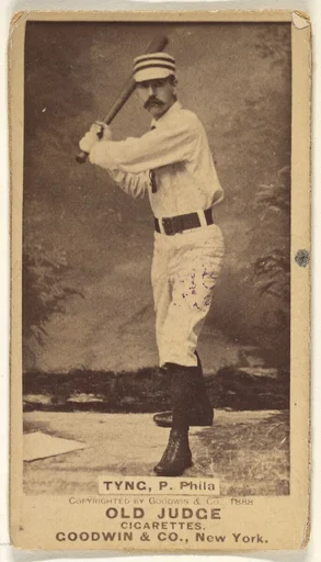 James Alexander "Jim" Tyng, Pitcher, Philadelphia, from the Old Judge series (N172) for Old Judge Cigarettes