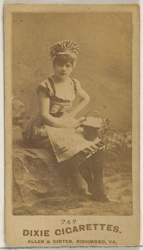 Card 749, from the Actors and Actresses series (N45, Type 7) for Dixie Cigarettes