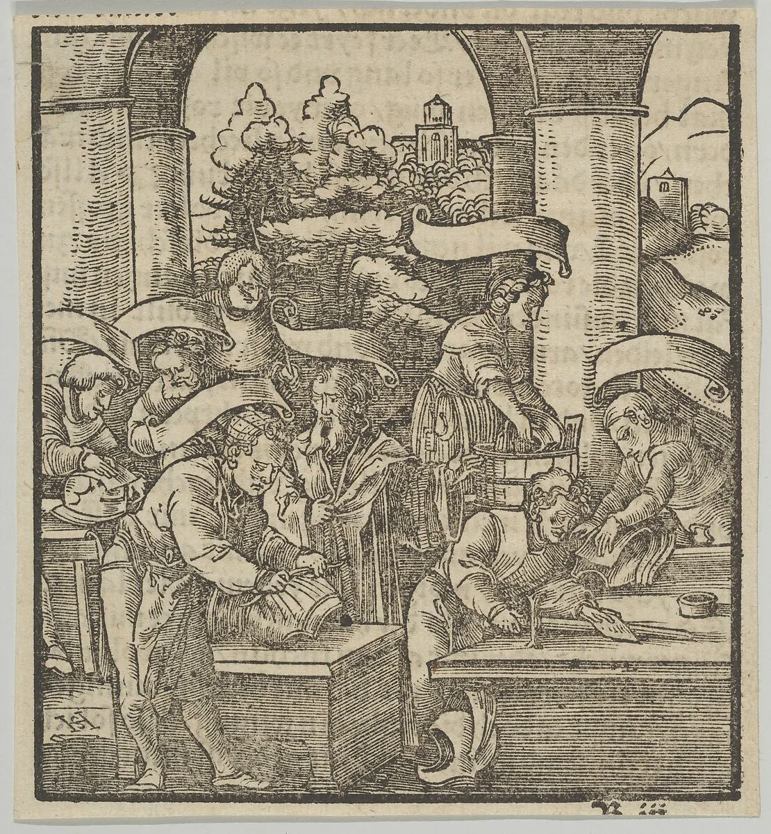 The Making of Armours, from Hymmelwagen auff dem, wer wol lebt... — Hans Schäufelein|Hans von Leonrodt|Silvan Otmar