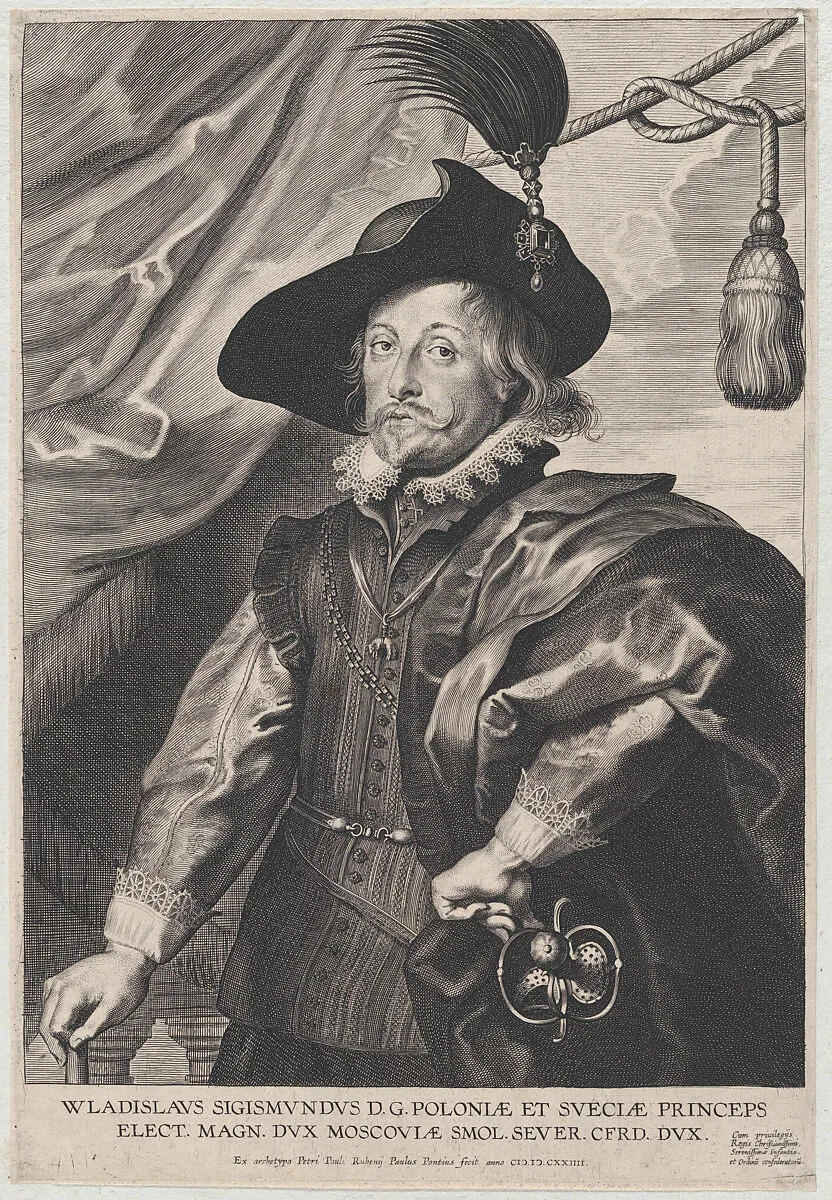Portrait of Wladislaus Sigismond, Prince of Poland and Sweden — Peter Paul Rubens|Władysław IV Vasa, King of Poland and Grand Duke of Lithuania|Paulus Pontius