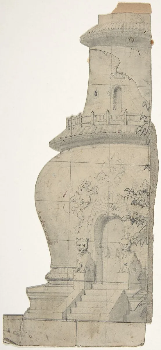 Design for a Stage Set at the Opéra, Paris — Eugène Cicéri