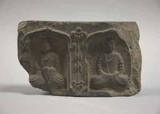 三國  佛造像陶磚|Tile with Buddhist images