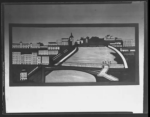 [Mural: "Puentes de San Francisco Y San Anton" by A. Galvez, Havana]