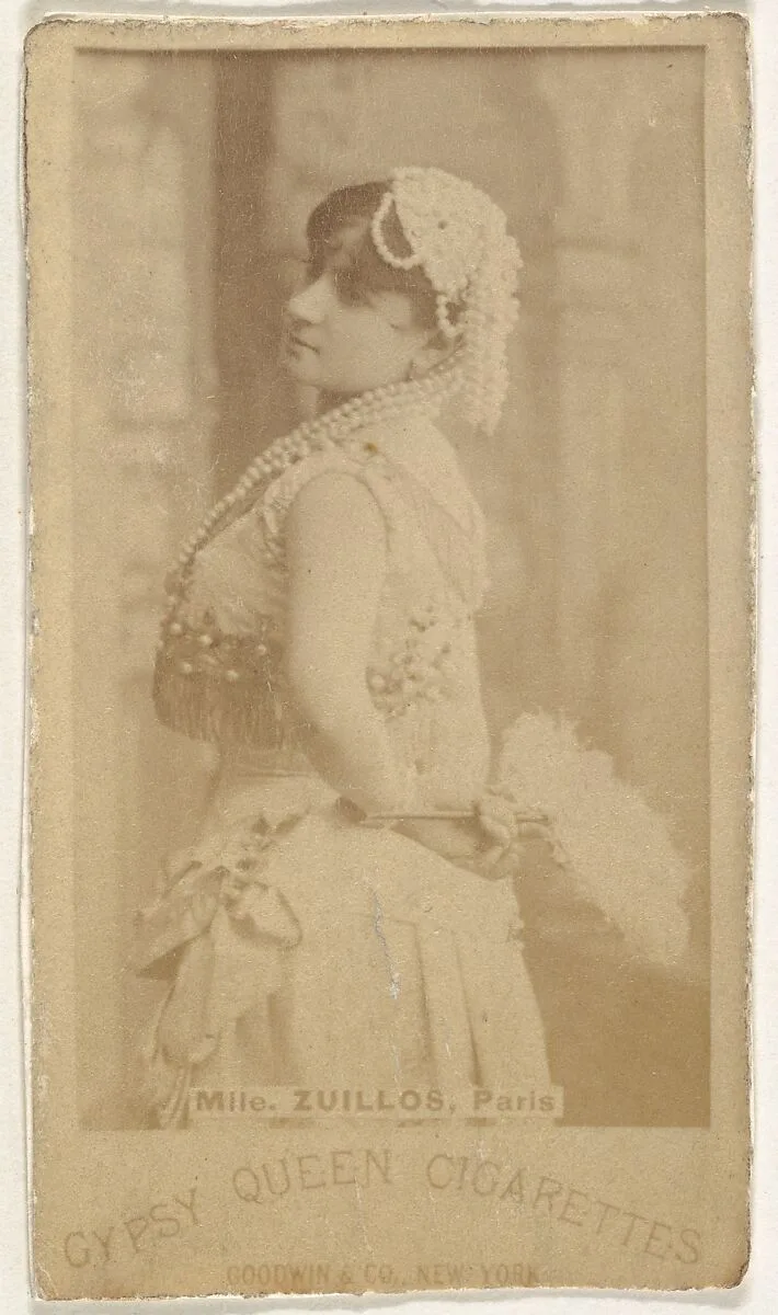 Mlle. Zuillos, Paris, from the Actors and Actresses series (N171) for Gypsy Queen Cigarettes — Goodwin & Company